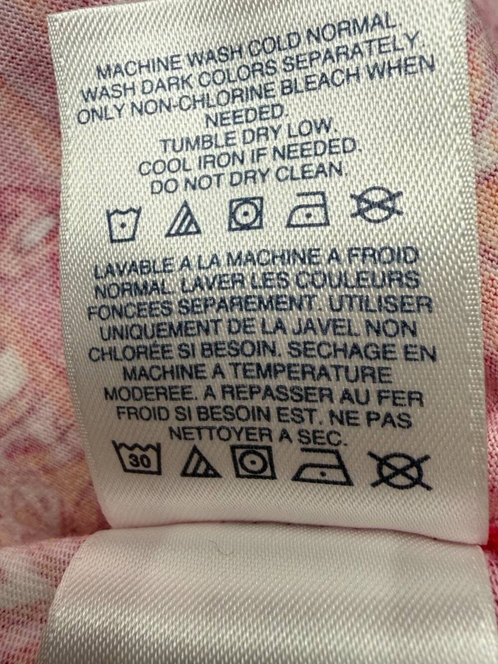 Lands End 3X Sleeveless Beach Dress Pink Coral Floral 100% Cotton Shift - Picture 9 of 11